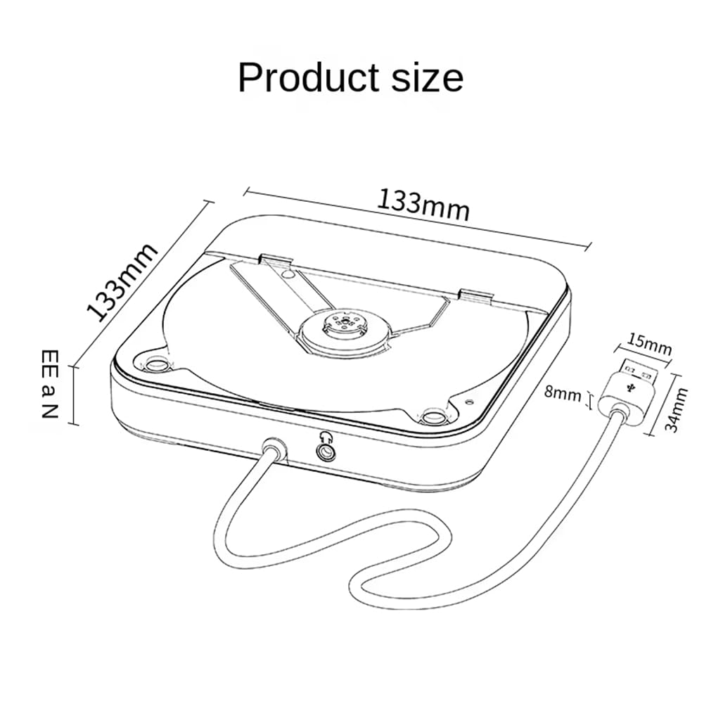 Lecteur CD universel externe pour voiture - Lecteur CD portable avec câble AUX, se branche sur la prise USB de la voiture, connexion sans perte
