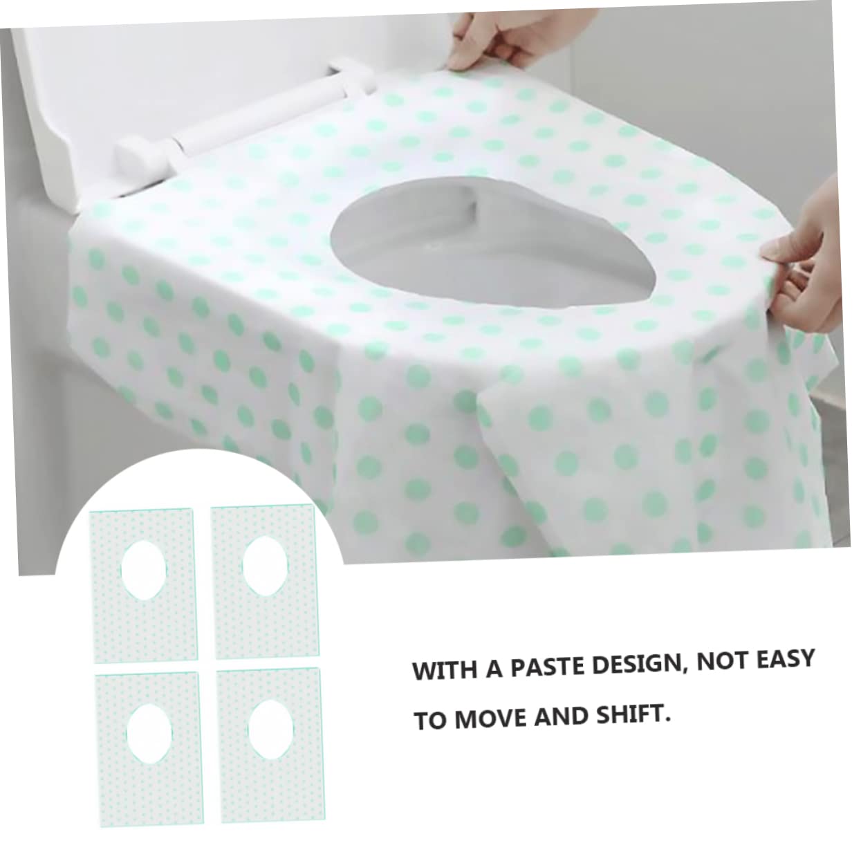 KICHOUSE Extra Large Toilet Seat Covers 14pcs Navy Blue Disposable Potty Seat Covers for Travel Hotel Use