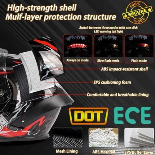 Casque modulable Bluetooth M équipé de LED pour rester visible la nuit - 3