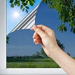 DIMEXACT - Film Solaire Anti Chaleur pour Double vitrage Meilleure Performance - alu foncé et Noir foncé - 152 cm x 0.5 m - en Rouleau