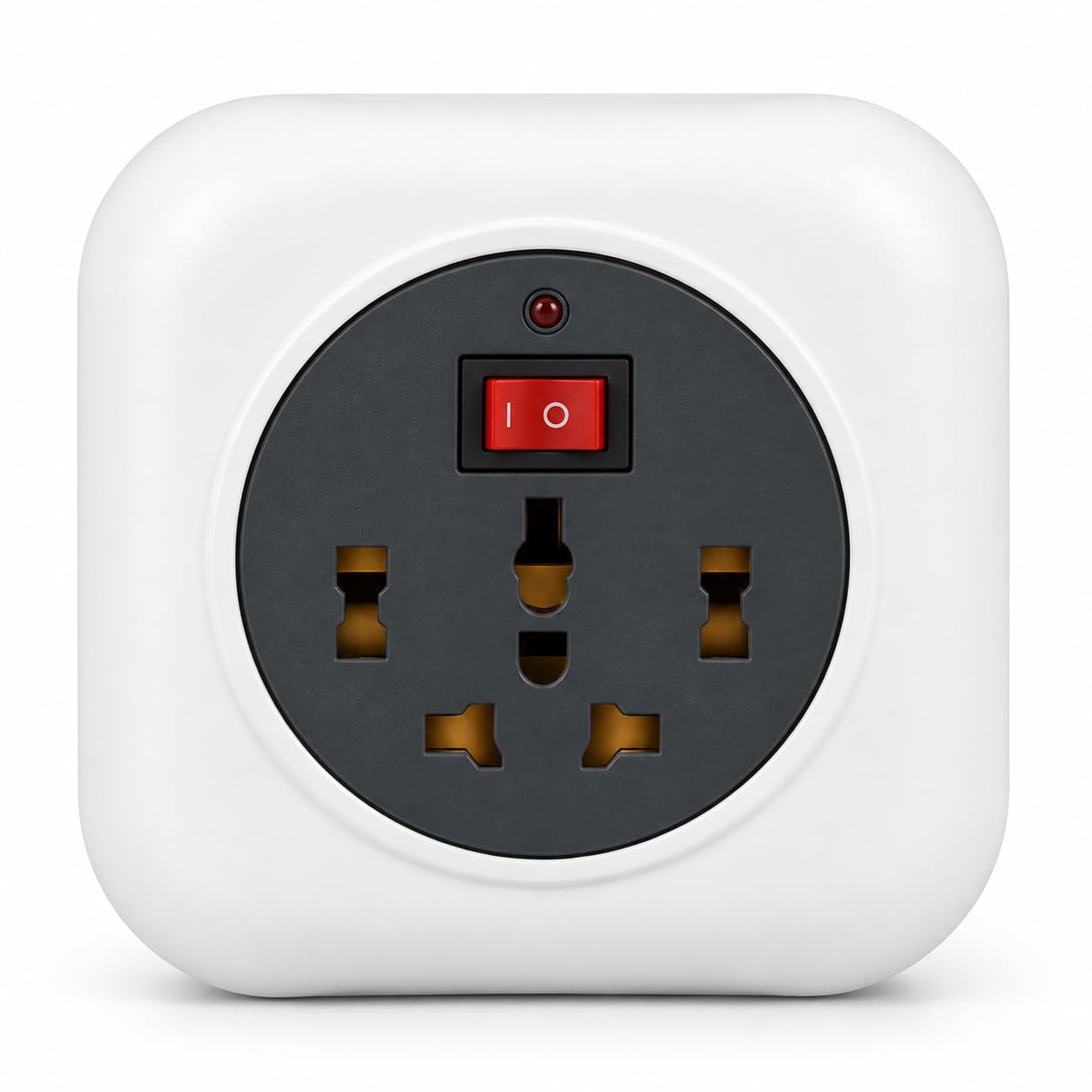 wellberg powerroll 2-pin flex box with 4m 100% copper cord | 2 two-pin + 1 three-pin universal sockets | master switch led indicator cable guard & safety sleeve | extension board for home & office use