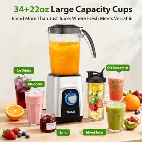 KOIOS 4-in-1 Blender/Food Processor Combo Max 1000W , Dishwasher Safe - Image 2