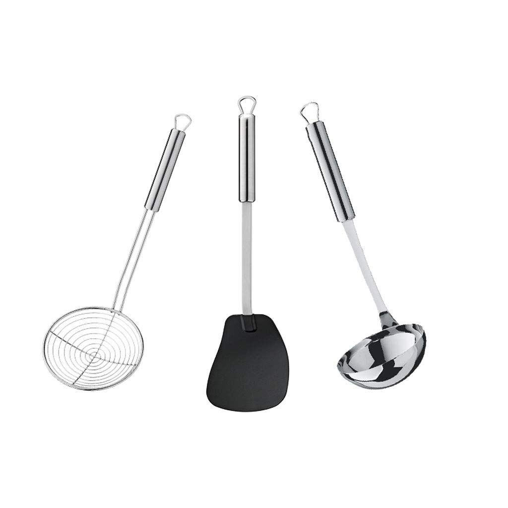 MYUYEE Kitchen Utensils Set,Stainless Steel Kitchen Cooking Utensil Set Cookware Colander Spoon Spatula Shovel Nonstick Cookware Set