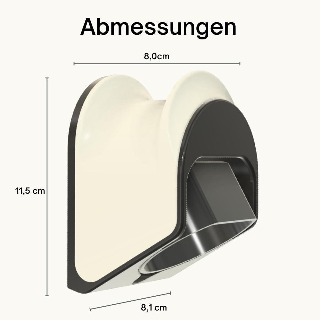 Wandhalterung für Typ 2 Stecker und Ladekabel mit Schwenkmechanismus (Kabelbinder oder Schrauben) | Made in Germany | passend für alle Typ 2 Stecker | in 3 Farben (weiß mit Schrauben/Dübel)