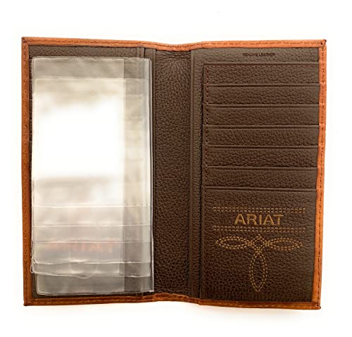 ARIAT Men's Rodeo Basket Weaved Floral Embossed Wallet A35442082