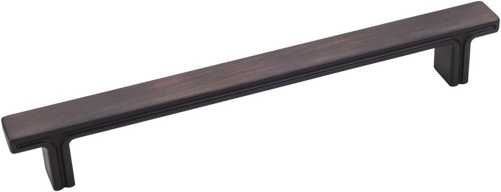Jeffrey Alexander 867-160DBAC Anwick 7-5/8 L Rectangle Cabinet Pull - 160 mm Center-to-Center in Brushed Oil Rubbed Bronze