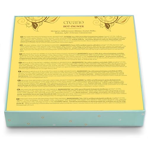Image of Creano Organic Herbal Tea Gift Set 'Tea Lovers' - 9 pyramid tea bags in 9 cute shapes to give as gifts - 22.5g*