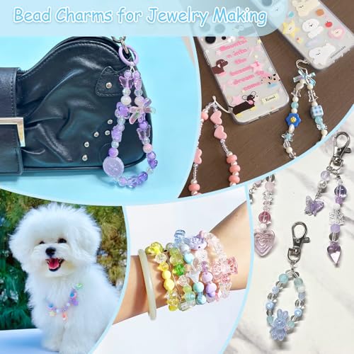 JoyJellies Bracelet Making Kit with 4 Colors Beads & Charms - Use Code 754JQU2D