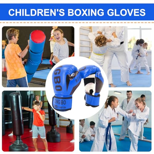 Guantes de boxeo para niños ajustables y transpirables con interior suave 6