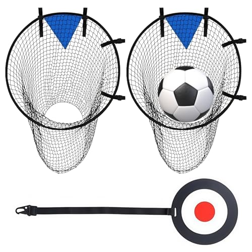 2 redes de objetivo para portería de fútbol, 65 x 58 cm, para portería de fútbol, con objetivo, red de destino de fútbol, accesorios de entrenamiento, red de objetivo para entrenamiento, mejora la