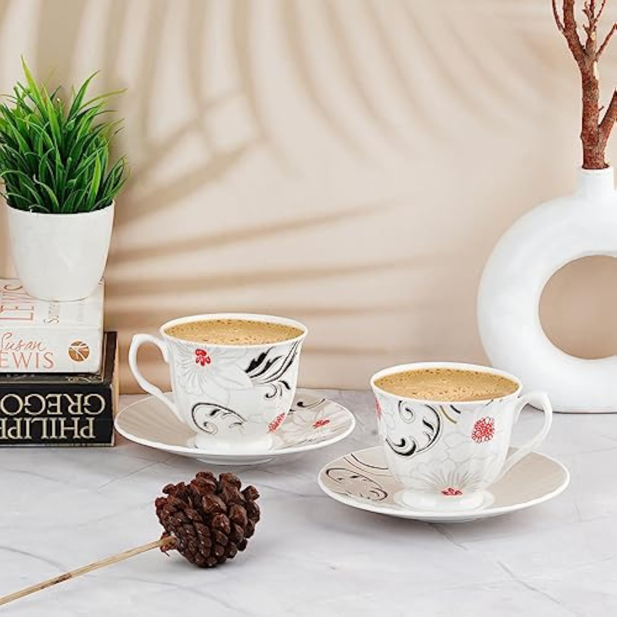 Classic Blossom Bliss Cup and Saucer, Pack of 12