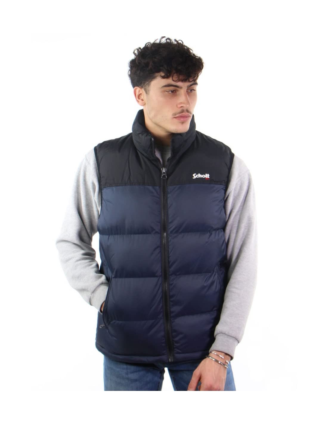 Schott NYC Utahv Gilet imbottito in spugna Uomo