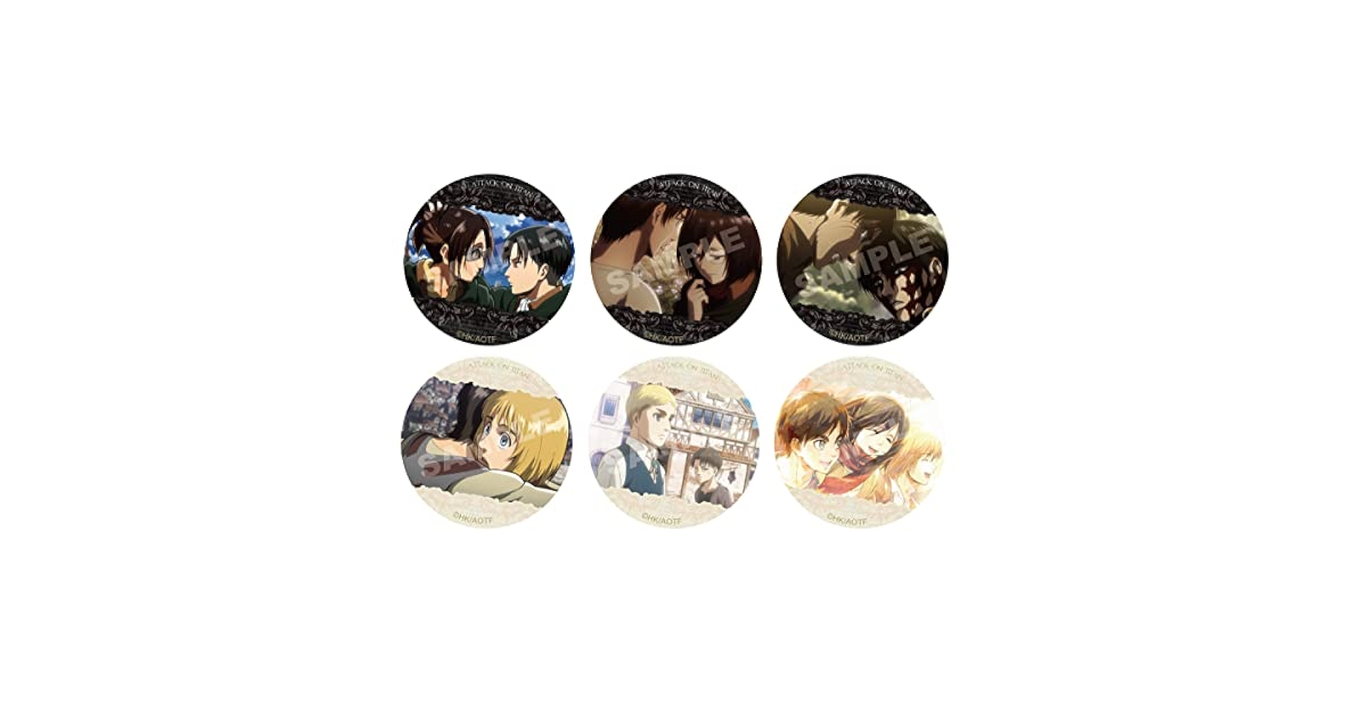Amazon.co.jp: 進撃の巨人 キラキラ缶バッジ76mm CONNECTION 6個