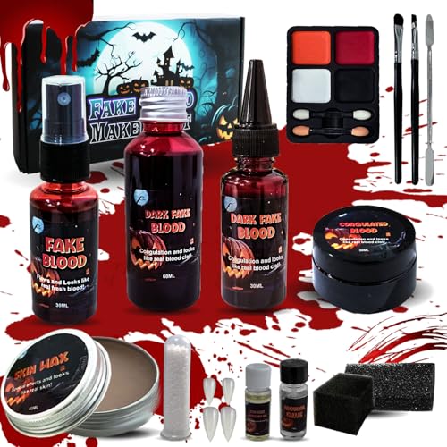 Halloween Sangue Finto 16 Set,Kit Realistico Finto...