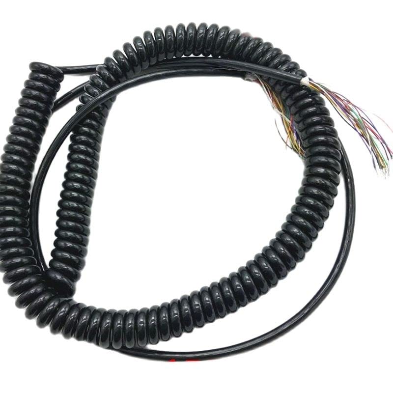 Commercio all Ingrosso 12 15 16 17 18 19 21 26 Core Cavo a Spirale a Molla Cavo a Spirale for Encoder Portatile CNC generatore di impulsi Manuale MPG (Color : 19cores Stretch 3-4m)