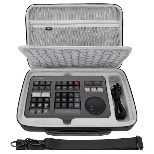 Geekria Hard Shell Travel Carrying Case, EVA Protective Bag Compatible with Blackmagic Design Davinci Resolve Speed Editor, Davinci Resolve 17 Studio (Dark Gray)