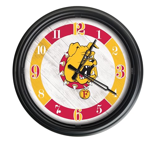 Holland Bar Stool Co. Ferris State University Indoor/Outdoor LED Wall Clock