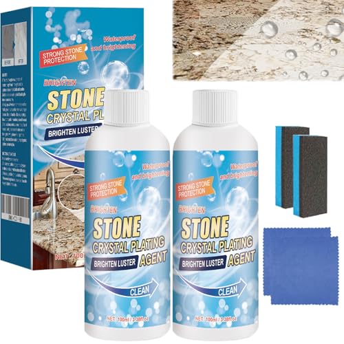 Sbiancante pietra, detergente per controsoffitti in marmo, smacchiatore di granito, smacchiatore di marmo, detergente per pietra e quarzo, rivestimento in cristalli di pietra (2)