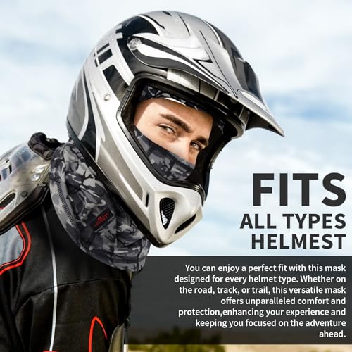 Image of FR Face Mask for Men - Fire Resistant Balaclava Welding Head Cover, 100% Cotton Full Face Hood & Neck Protector