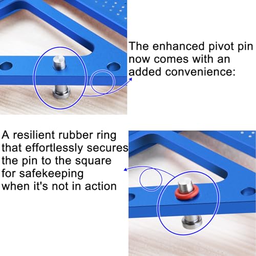 ViewReal Quick-Set 3D Measuring Square - Multi-Angle Carpenter's Tool with Angle Pin for Woodworking,Imperial Line Ruler, Essential Woodcraft Layout Aid - Image 6