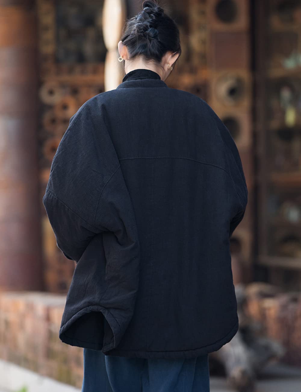 NFYM Vestes matelassées à manches longues pour femme - Légères et décontractées - Chaudes et rembourrées