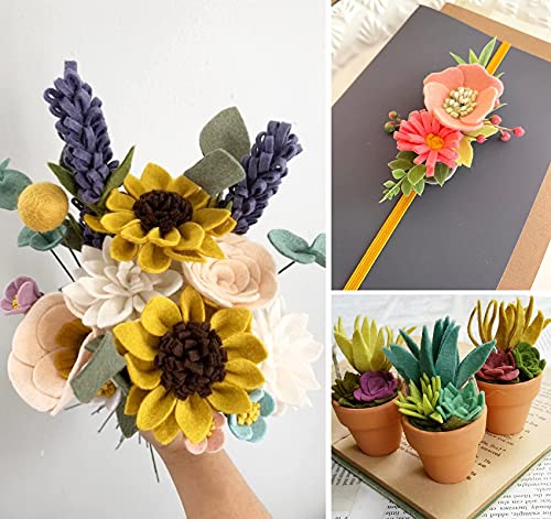 20 x 30cm Fogli Feltro Colorato,40 pezzi Fogli in