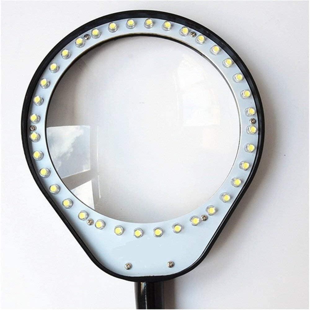 Magnifying Glasses Screen Magnifier Desk lamp Magnifying Glass Magnifying Glass with 36 LED high-Definition Magnifying Glass, Repair, Engraving, Reading, Embroidery Magnifier with LED Light Double The