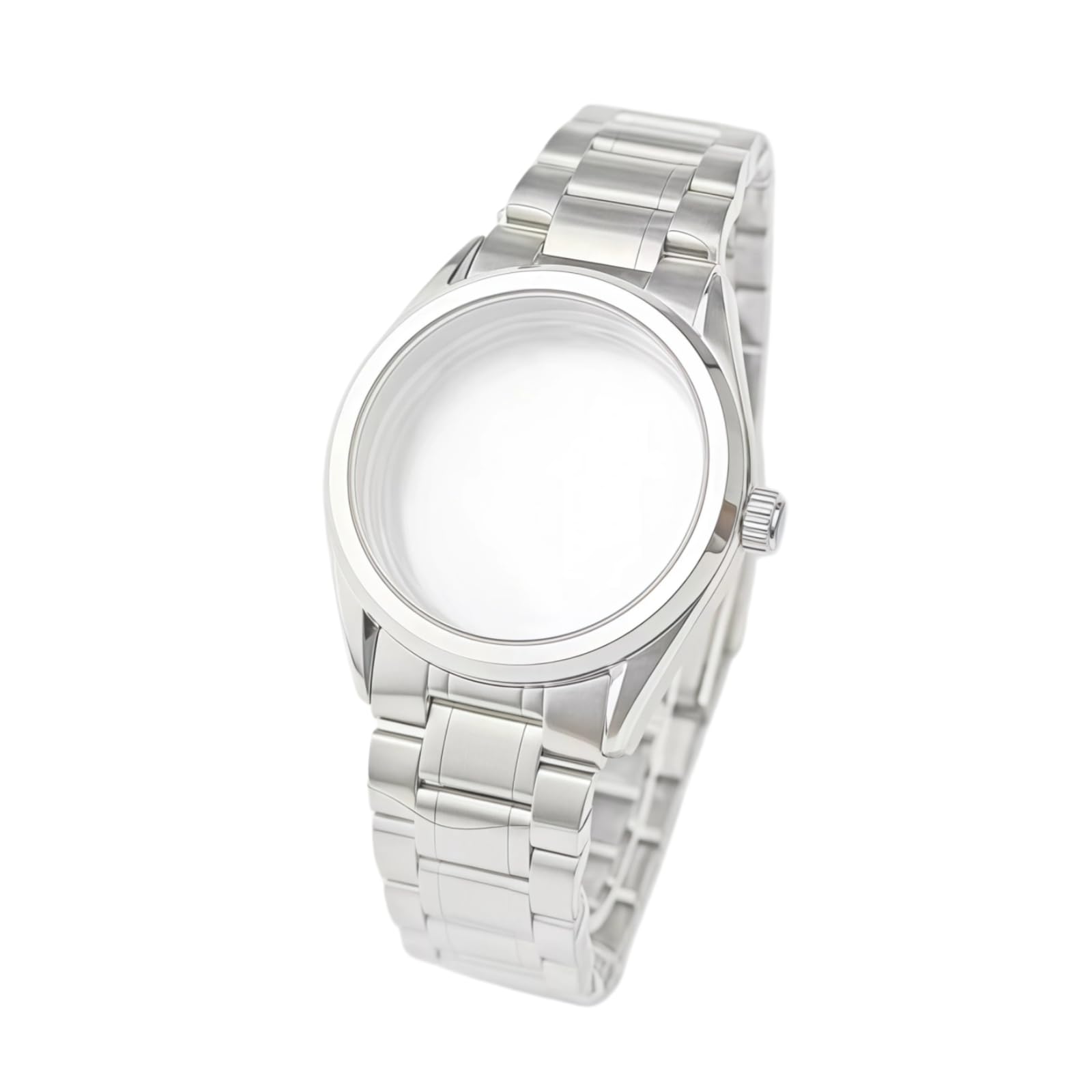 39.5mm Kit Boîtier Montre Bracelet Verre Saphir Fond Plein Relief Mouvement Automatique NH35 Pièces Modding pour Grand Seiko-2-Pas de Logo 39.5MM