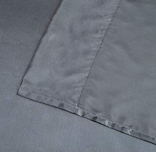 Image of Lanest Housing Silk Satin Sheets, 6-Piece Queen Size Satin Bed Sheet Set with Deep Pockets, Cooling and Soft Sheets Queen - Grey