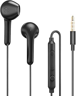 3.5mm Jack for Apple Earbuds Wired, Universal Comfort Fit with Mic for iPhone, Samsung, Android, Gaming, and Travel