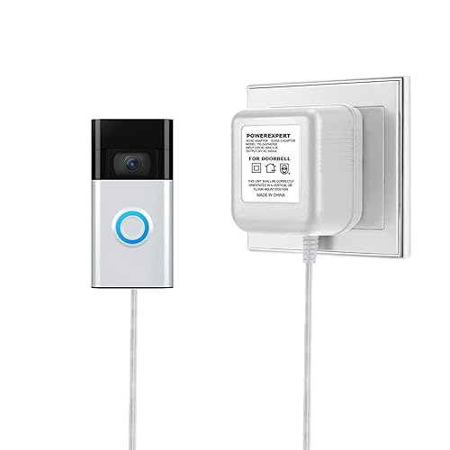 Transformador de 24 voltios, termostato adaptador de corriente de cable C de 500 mA, competible con Nest, Ecobee, Sensi Doorbell y cualquier timbre,