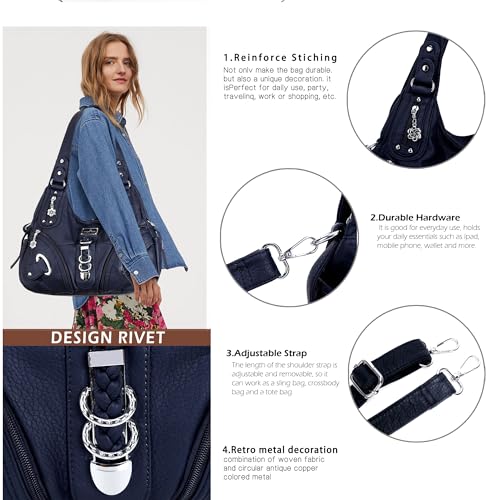Image of Angelkiss Hobo Purses and handbags for Women Satchel Handbag Women Purses Large Daily Shoulder Bags