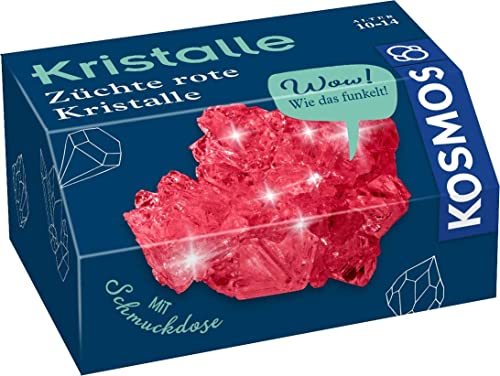 KOSMOS 657949 Rote Kristalle selbst züchten Experimentierset für Kinder Experimentierset für Kinder Komplett-Set zum Züchten inkl. Kleiner Schmuckdose Kristalle züchten Mitbringsel für Kinder