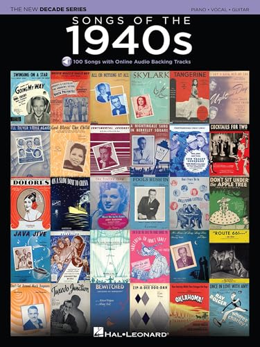 Songs of the 1940s: The New Decade Series with Online Play-Along Backing Tracks | Piano Vocal Guitar...