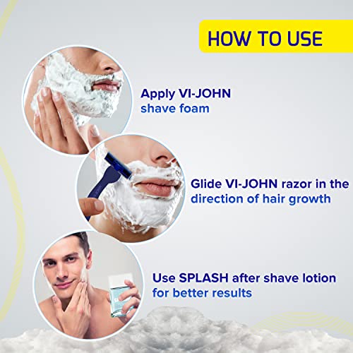 Image of VI - JOHN Smooth Shave Foam For Men | Shaving Foam Cream + Lime & Lemon (pack of 2,400gm Each)