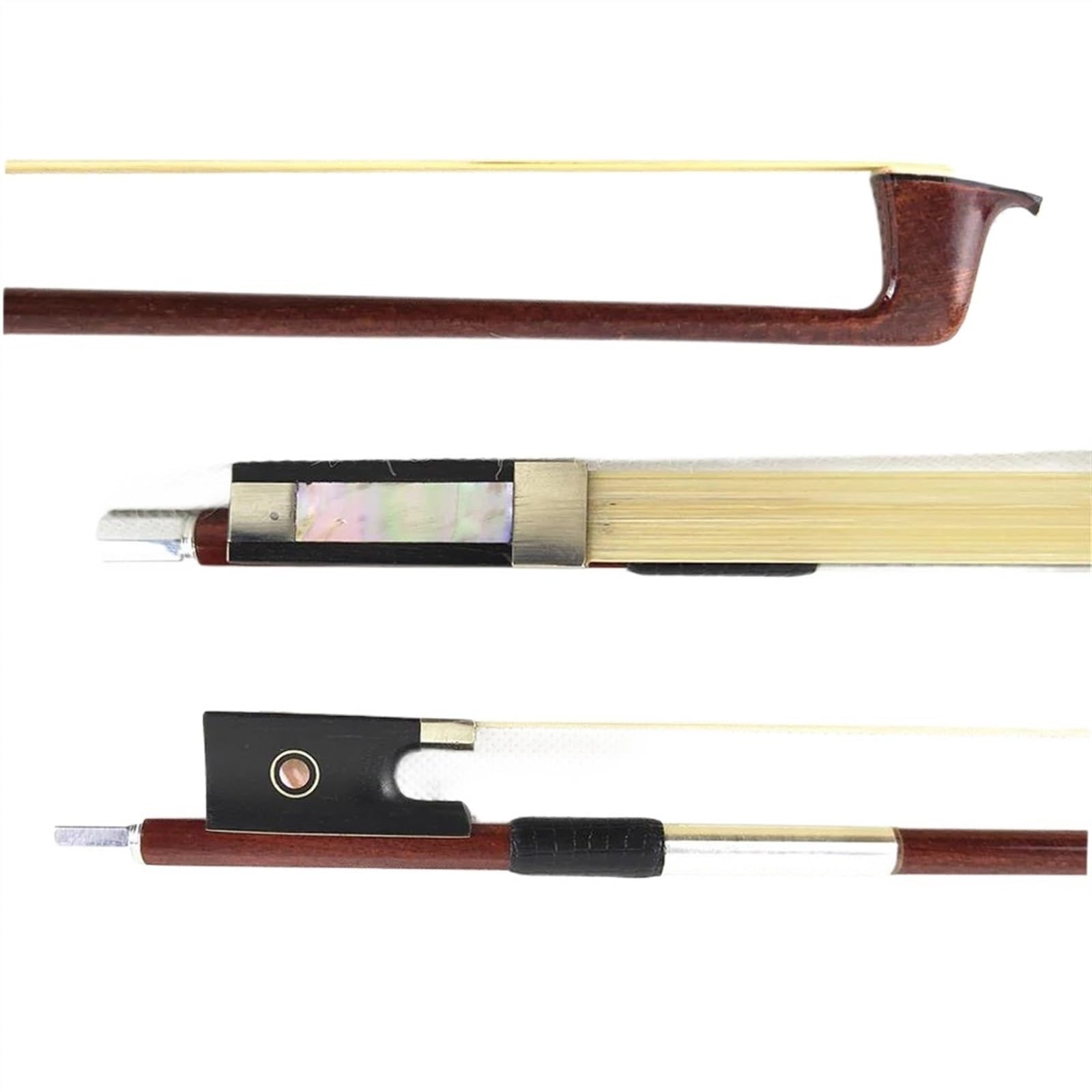 archetto violino Arco Per Violino In Fibra Di Carbonio Con Esterno In Legno Di Pernambuco Misura 4/4 In Argento Tedesco Con Risposta Rapida