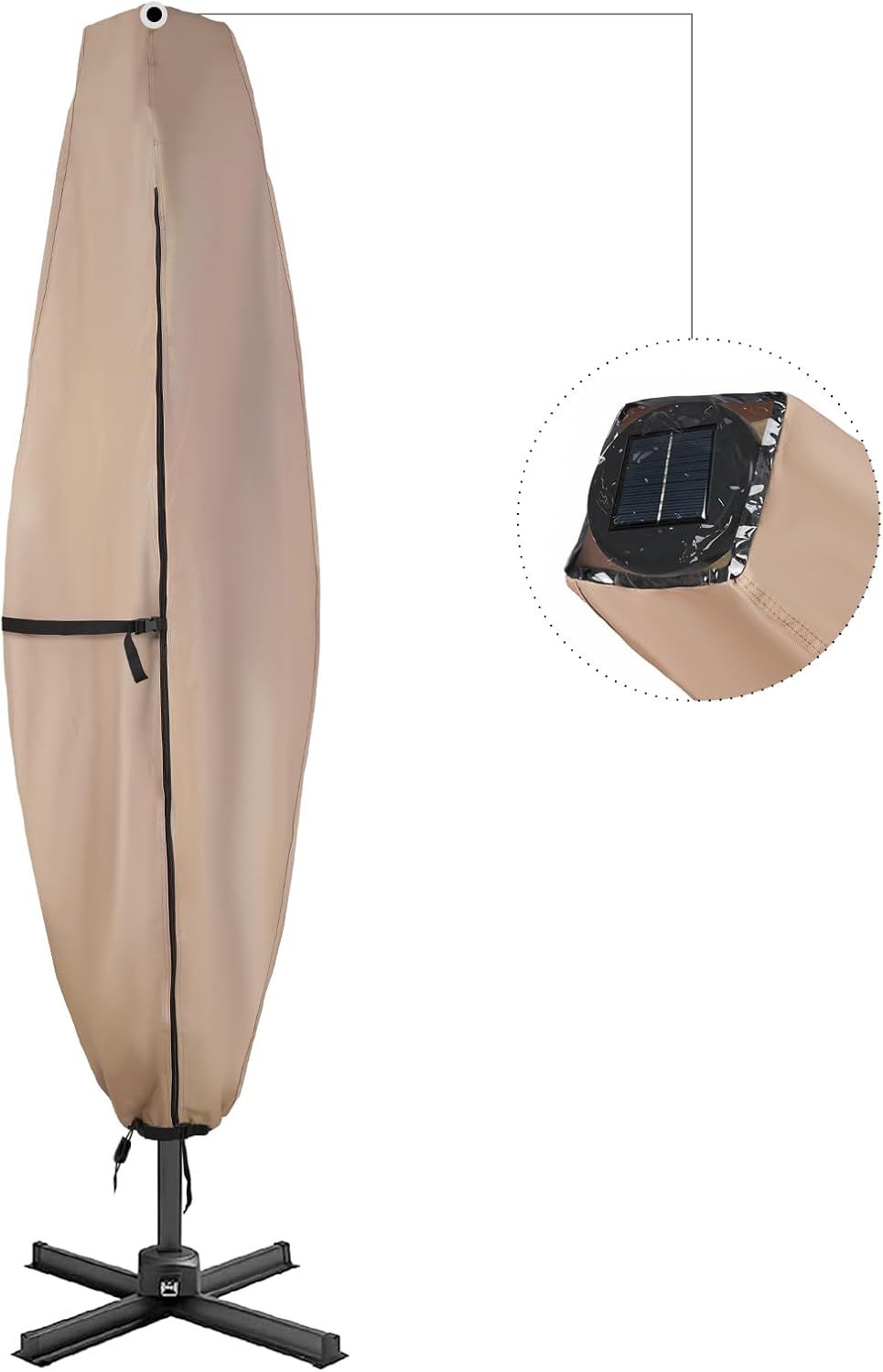 ULTCOVER Patio Umbrella Parasol Cover 600D Waterproof