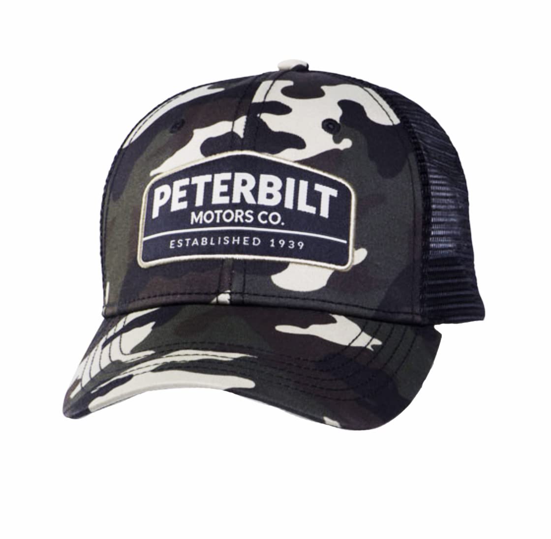 Peterbilt Motors CO. Established 1939 Black Camo Snapback Mesh Cap/Hat