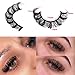 10Pairs 3D Russian Strip Lashes - DD Curl Lash Strips, Mink Eyelashes - Fluffy, Wispy & Natural Look