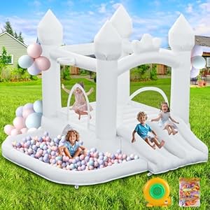 White Bounce House, Inflatable Boun...
