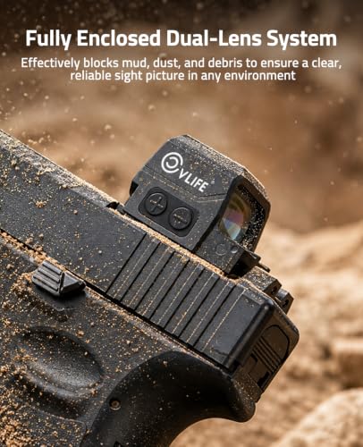CVLIFE WildHawk Enclosed Multi-Reticle Red Dot Sight for RMS RMSc Footprint - image 2