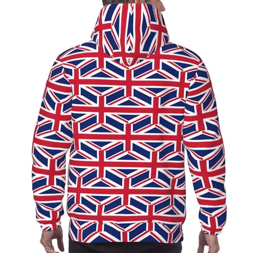 Sweat à capuche homme drapeau britannique pull polyester décontracté sport EdWal - 4