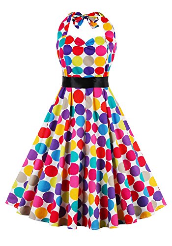 最安値 ボトミ Botomi レディース ワンピース 50年代 夏 ノースリーブ ドレス 結婚式 二次会 パーティーの価格比較