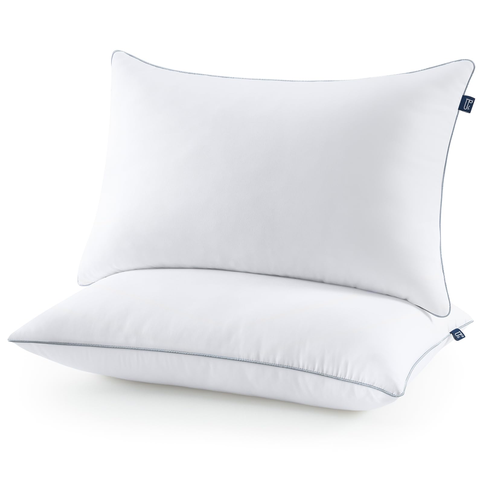 BedStory Paquete de 2 Almohadas hipoalergénicas para Hotel, Tela cepillada, Almohadas de Lujo para Dormir de Espalda, Boca Abajo o de Lado (48 x 74 cm)