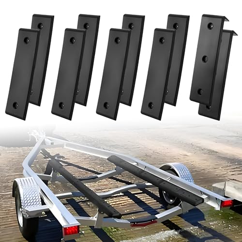 awagas 8 Pack Boat Trailer Bunk Slide Pads and 2 Glide Bunk Enders, 3