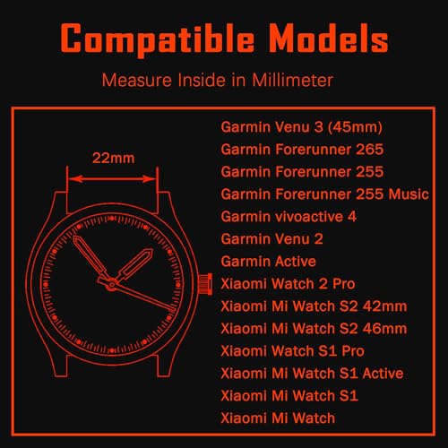 RoYiio Metal Strap for Xiaomi Watch S4/2/S3/2 Pro/S2 Straps Redmi Watch 5 Lite/Active Strap Stainless Steel 22mm Replacement Band for Garmin Venu 4 45mm/Forerunner 570 47mm/Venu 3 - Image 4