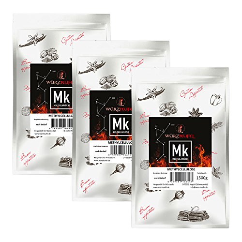 Metilcelulosa MC, gelinosa y espesante E 461. Cocina molecular. 3 bolsas de 1500 g (4,5 kg).