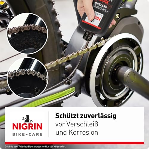 NIGRIN BIKE-CARE E-Bike-Kettenöl, 100 ml Flasche, Fahrradkettenöl, verringert Reibung, macht Fahrradketten leichtläufig – Ansicht 4