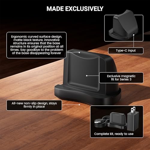 Charging Base for Dog Tracker - Compatible with Fi Series 3 GPS Tracker Smart Pet Collar Activity Monitor Replacement Magnetic Charger Station Adapter(Charging Only; Bluetooth Not Supported)