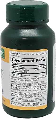 Miniatura 2 de Nature 's Bounty Tabletas Probiótico Acidophilus , ACIDOPHILUS317719, 1, 1